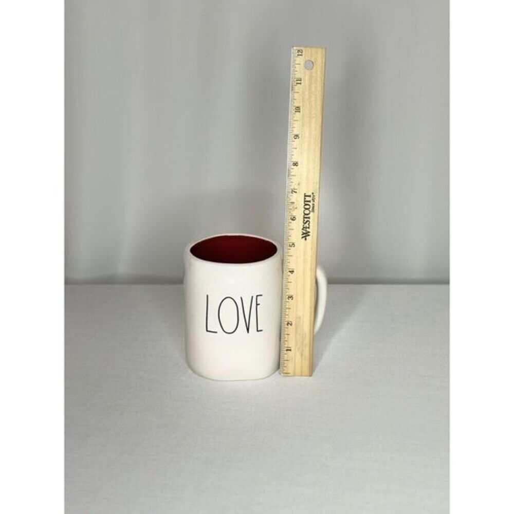 Rae Dunn Valentines Day LOVE (Red Inside) Coffee Tea‎ Mug NEW